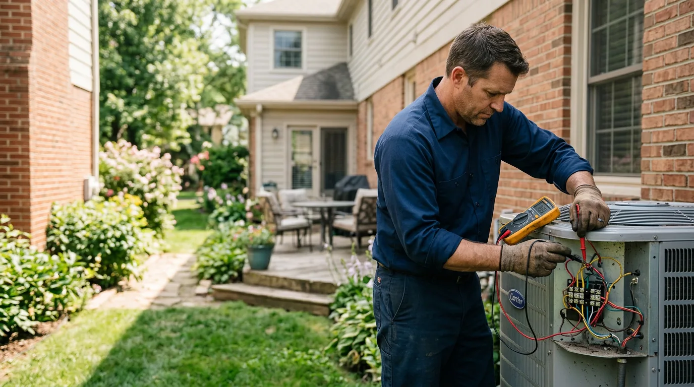 HVAC technician working near Magnolia Springs, AL